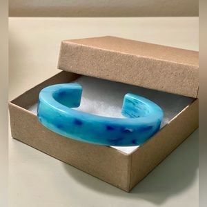 Vintage blue resin cuff. Excellent condition.